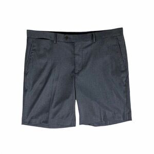 Cremieux Flat Front Shorts Size 38 Gray Black Stretch Fit Mens‎